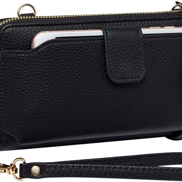 Women's RFID Wristlet Wallet Crossbody Purse with Card Slots Key Holder - Picture 1 of 7